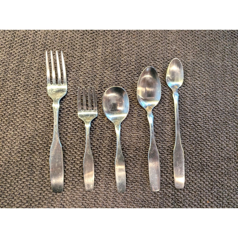 Community Stainless Flatware Set 5pc Baby Toddler Silverware Forks Spoons